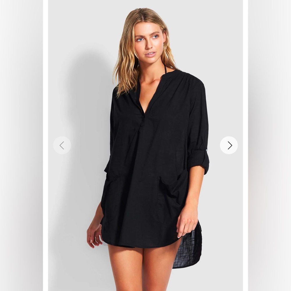 ‼️LAST CHANCE‼️ Seafolly Beach Basics Boyfriend Beach Shirt Cover Up